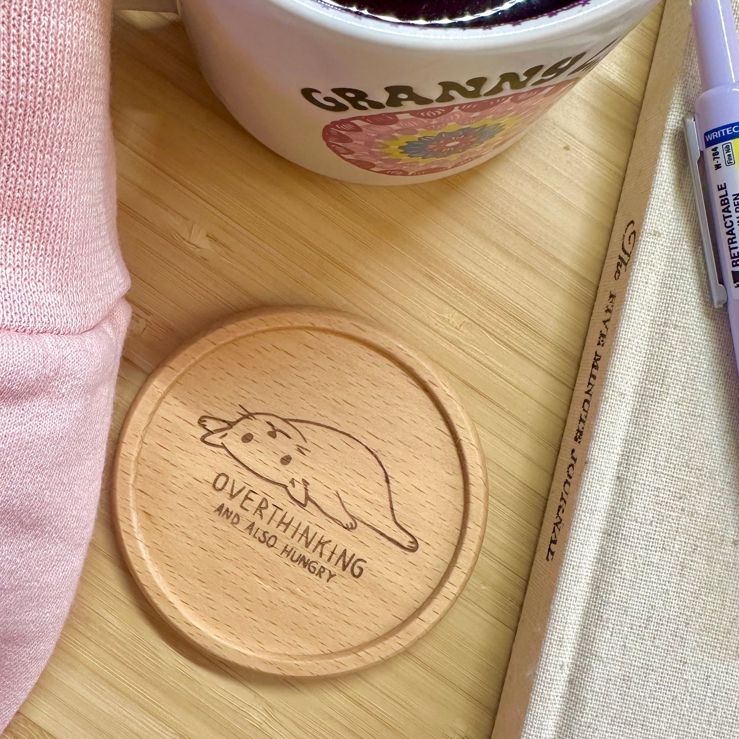 Engraved Wooden Coaster