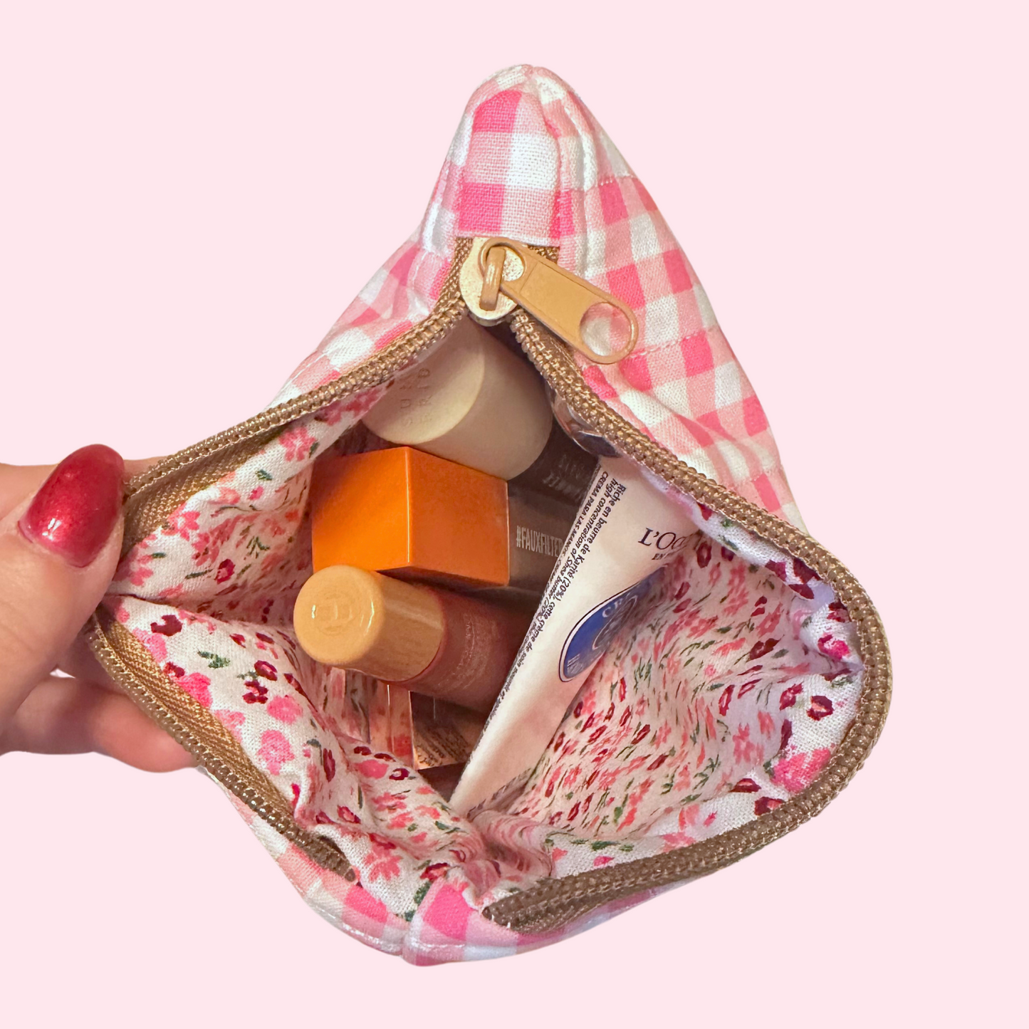 Quilted Zipper Pouch