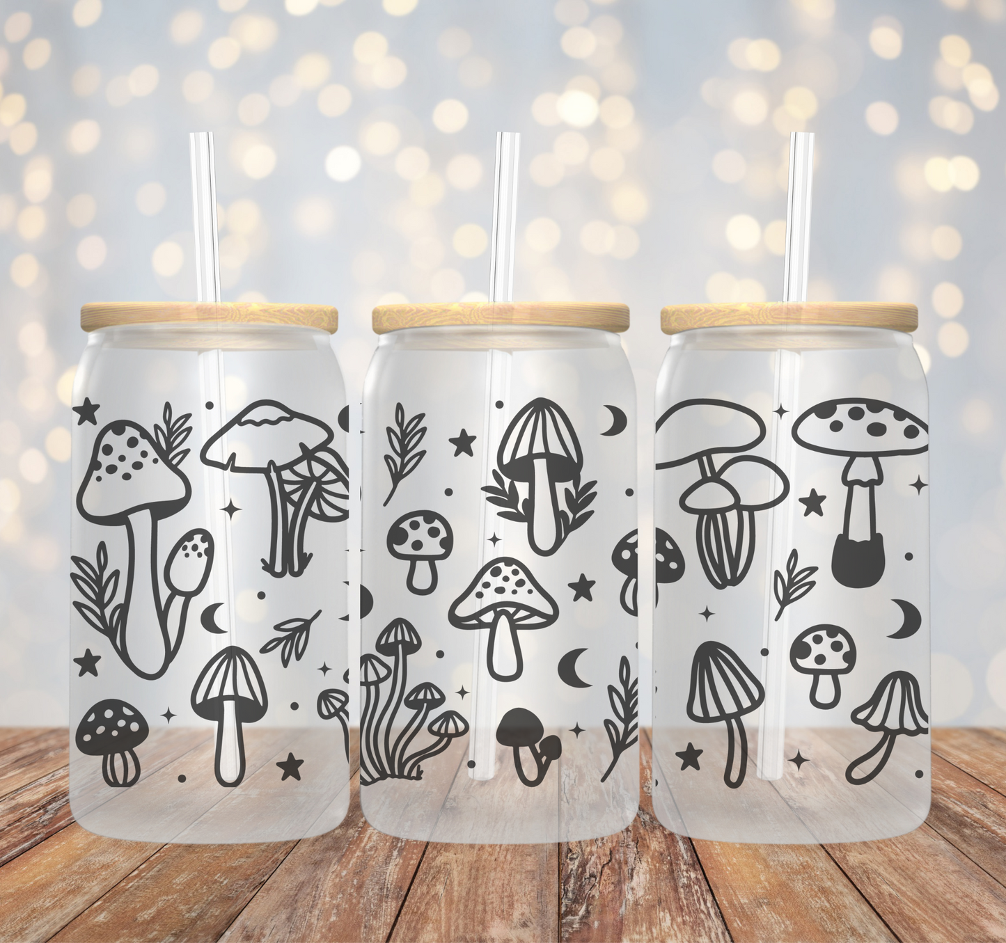 16 oz Frosted Cups| Magic Mushroom