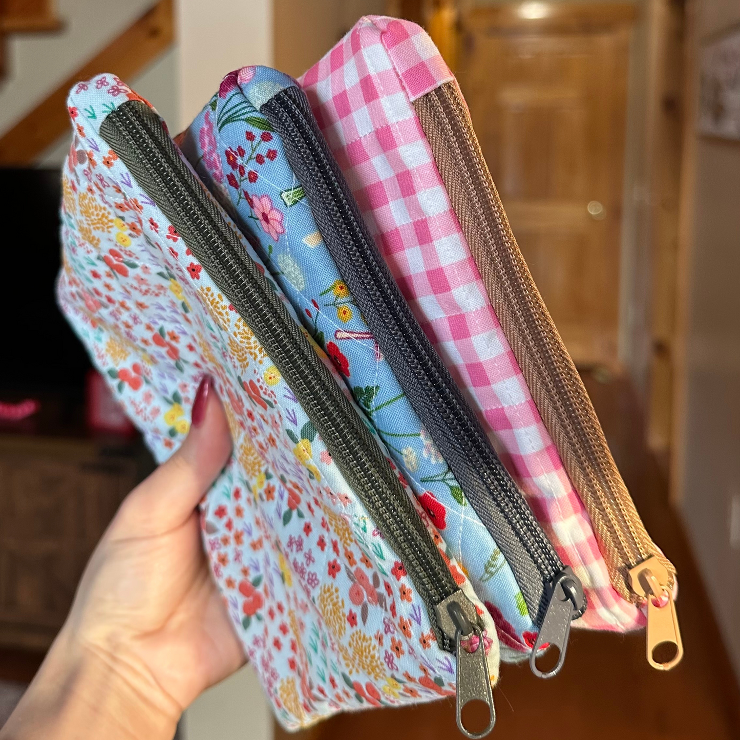 Quilted Zipper Pouch