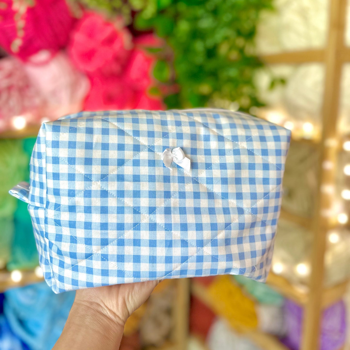 Spring Picnic Quilted Makeup Bag