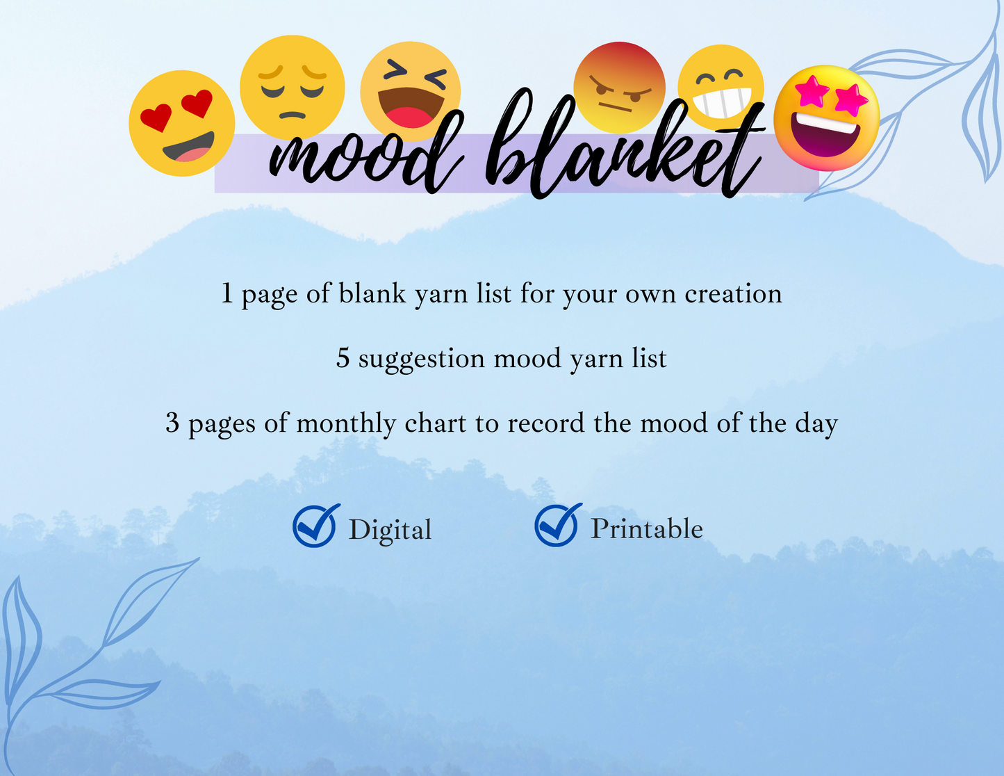 Mood Blanket Journal - Printable & Digital