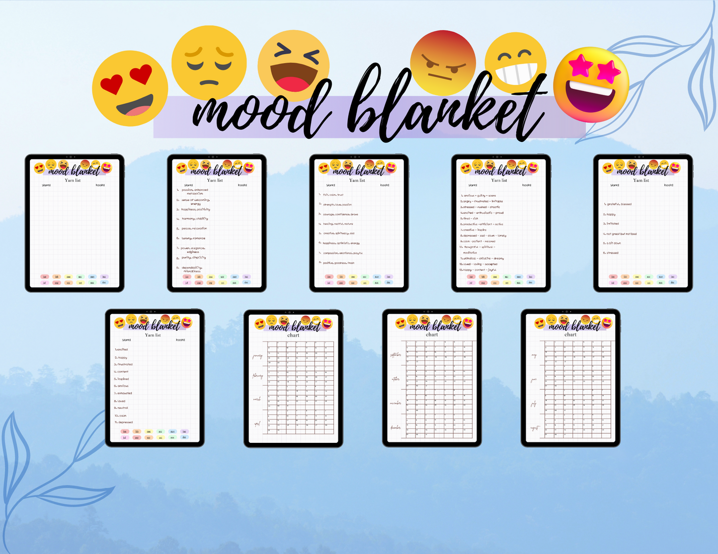 Mood Blanket Journal - Printable & Digital