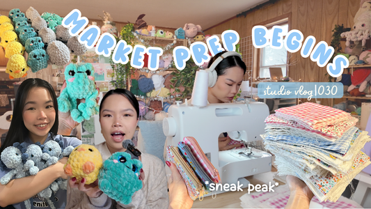 Studio Vlog: Market Prep, Sewing, Crochet Plushies & Traveling!