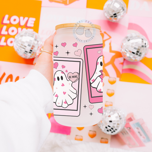 16 oz Frosted Cups| Ghosties cards