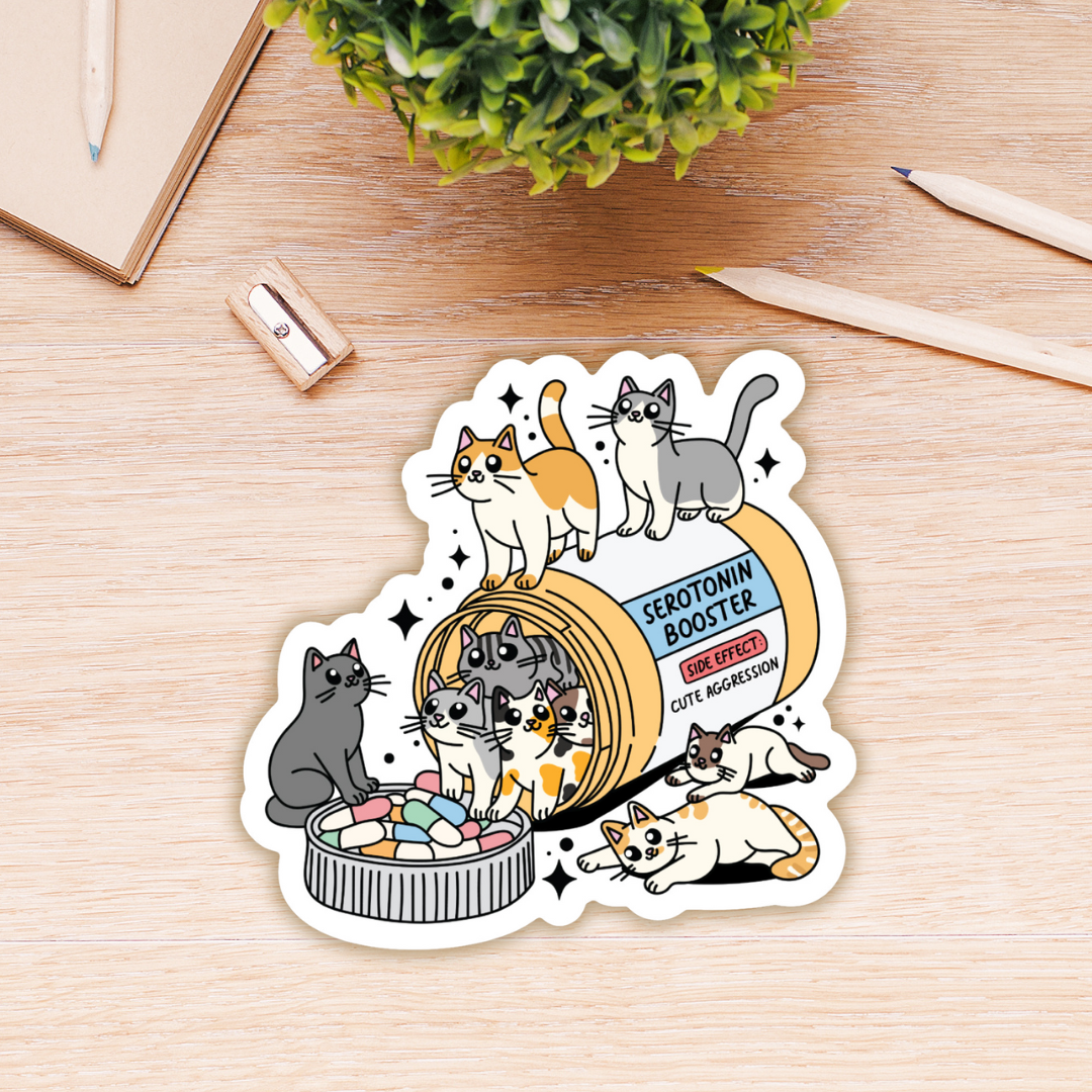 Serotonin Cats Sticker