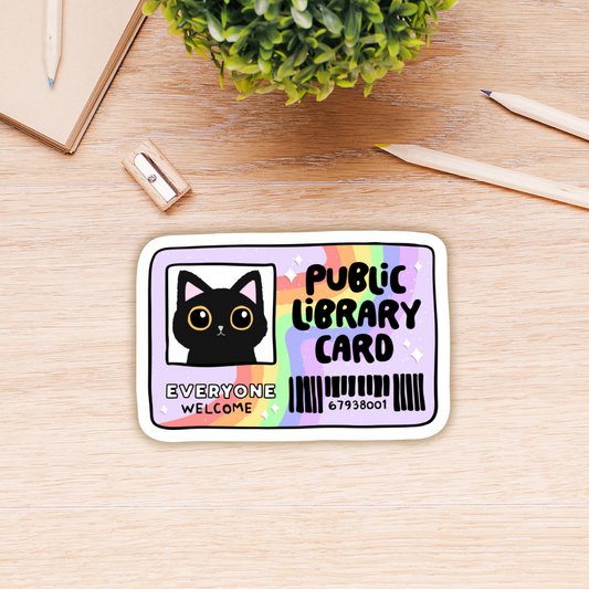 Public Library Card Sticker