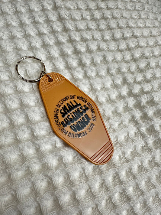 Small Biz Motel Keychain