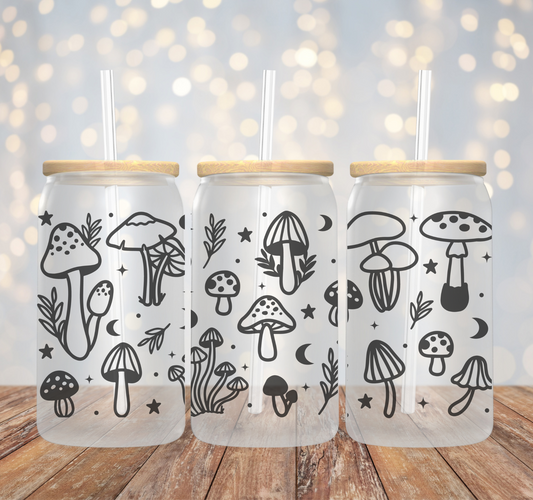 16 oz Frosted Cups| Magic Mushroom