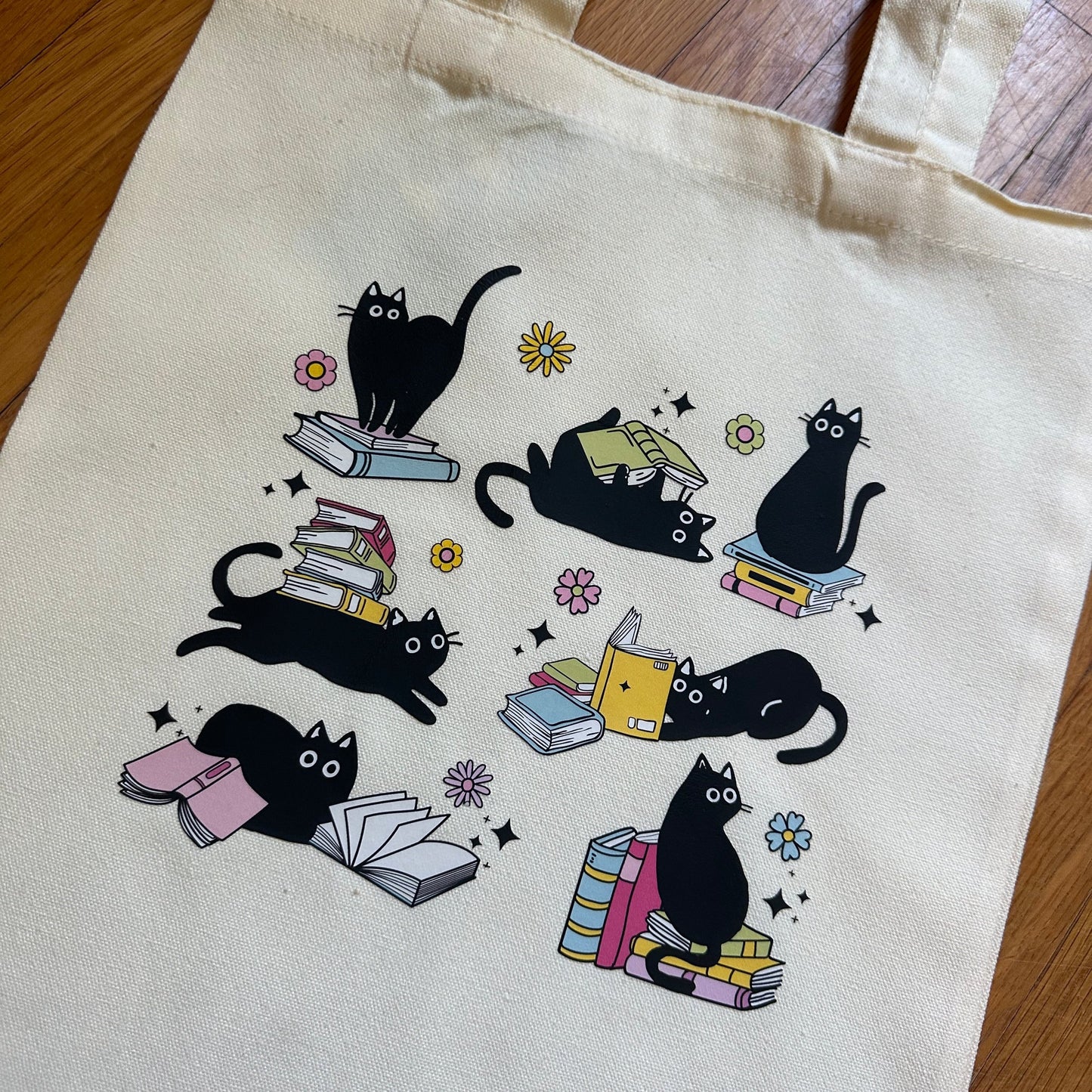 Black Cats & books Totes