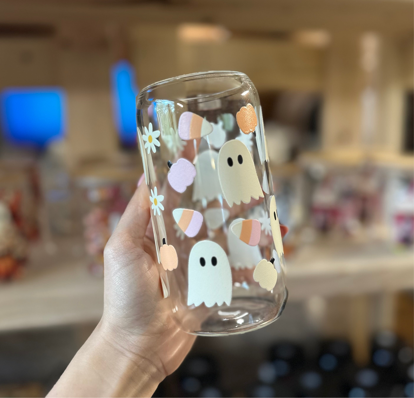 Candy Corn Ghost Cup