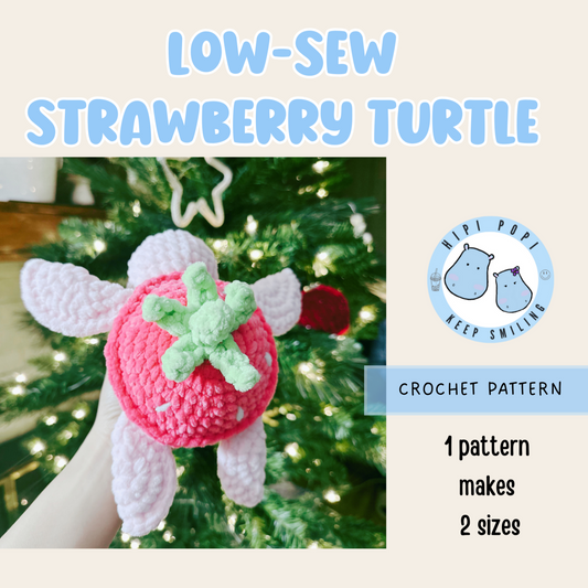 Strawberry Turtle - Low Sew Pattern