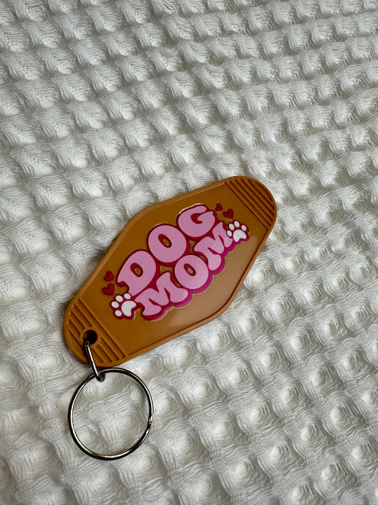 Dog Mom Motel Keychain