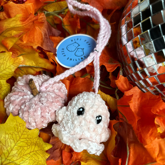 Pumpkin & Ghost Car Charm