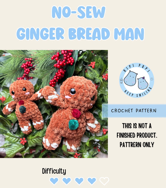 No-Sew Ginger Bread Man Pattern