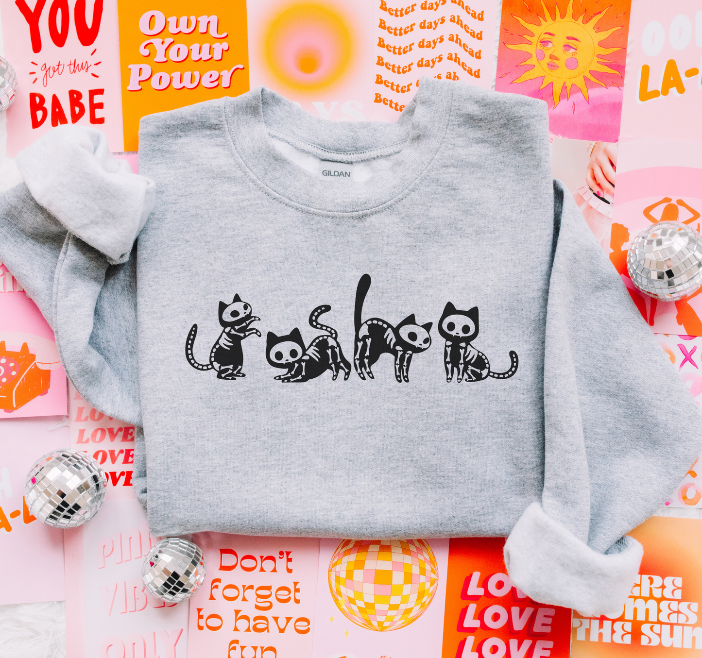 Cat's Skeleton Crewneck