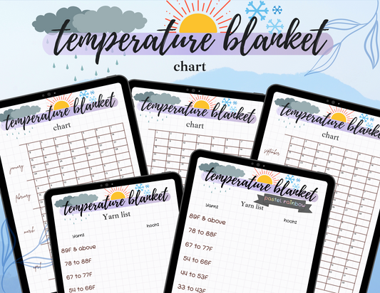 Temperature Blanket Journal - Printable & Digital